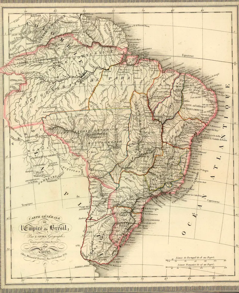 Império do Brasil — mapa geral (século XIX).