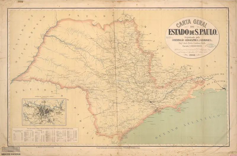 Carta Geral do Estado de São Paulo (1910).