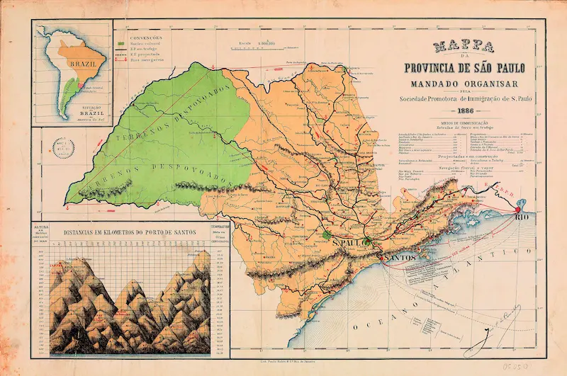 Província de São Paulo — mapa (1886).