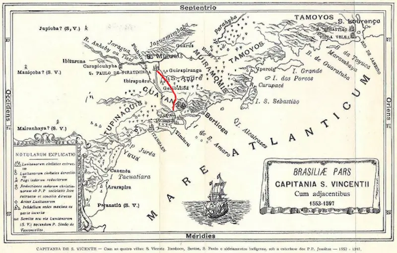 Capitania de São Vicente e adjacências (1531–1597).