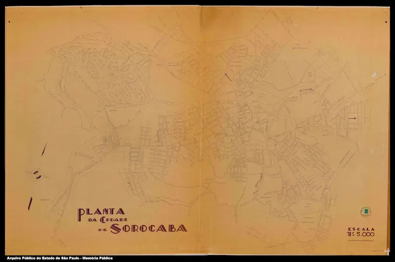 Sorocaba — planta (1:5.000), c. 1935.