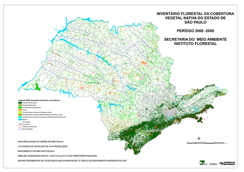 Inventário Florestal da cobertura vegetal nativa do estado de São Paulo • Período 2008 -2009
Secretaria do Meio Ambiente • Instituto Florestal